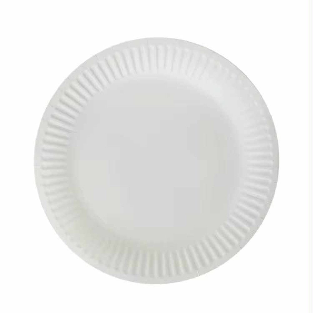 Bord Ø 23cm karton wit BIO