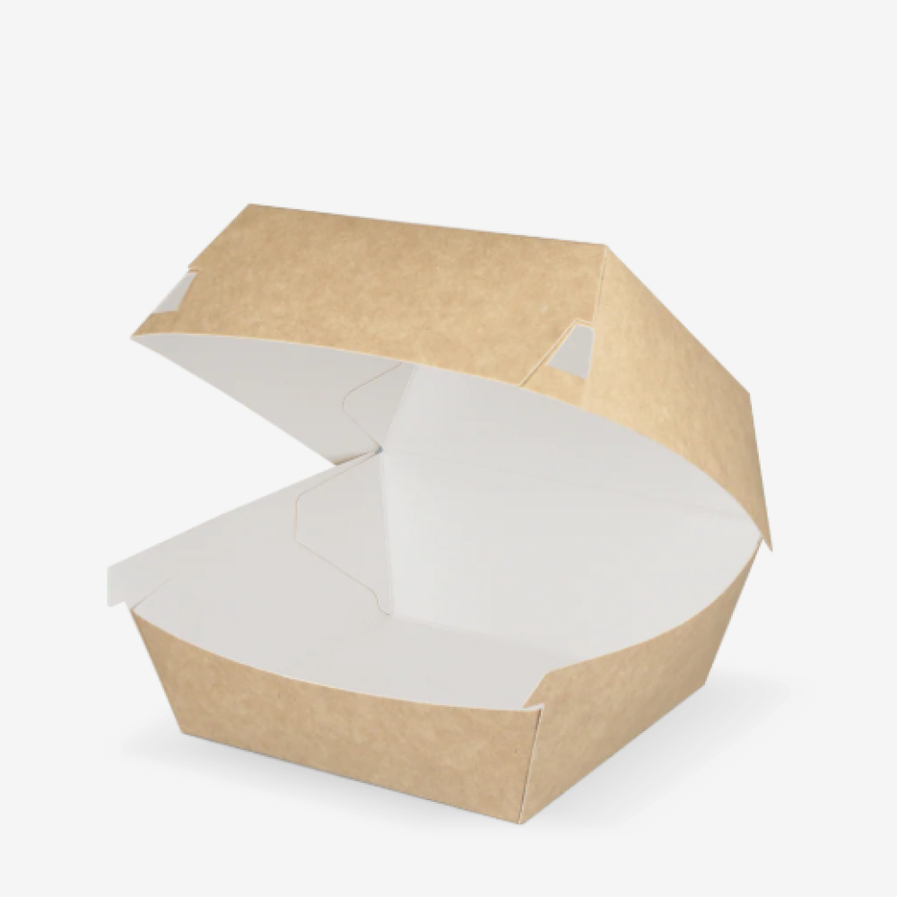 Hamburgerbakje Middel kraft/wit BIO