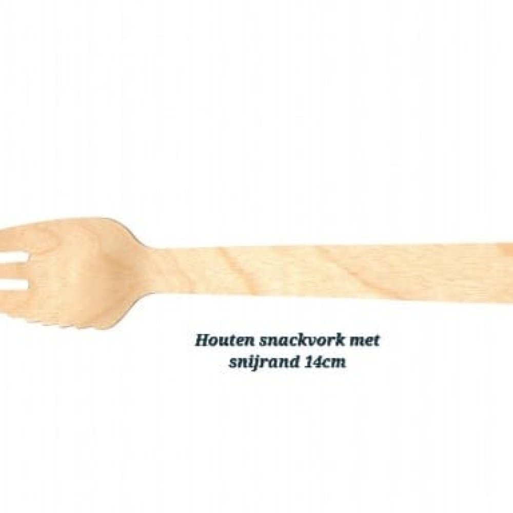 Houten vork met snijtand 140mm BIO