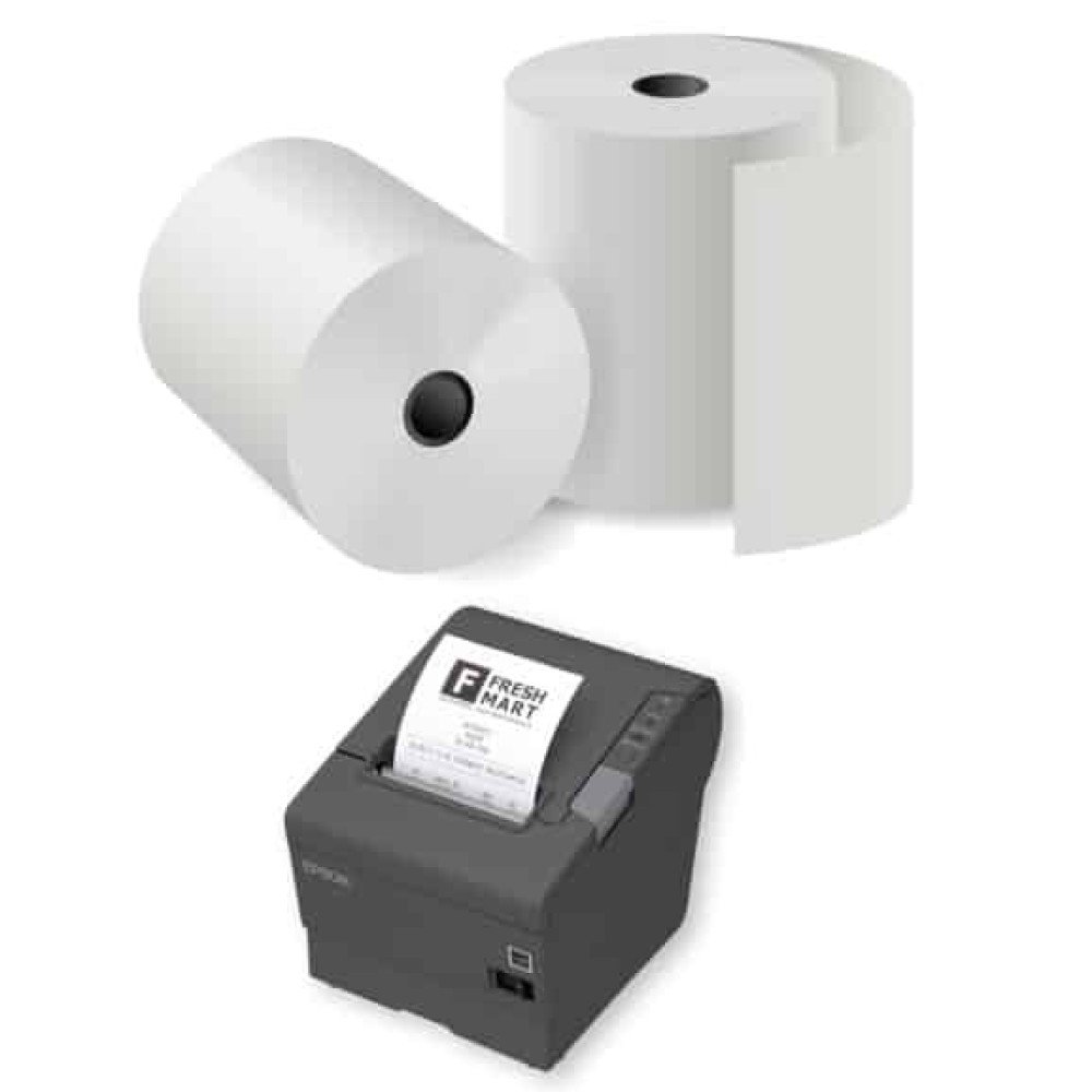 Thermal cash register rolls BPA free 80x80x12 FSC®Mix 75 meters on a roll