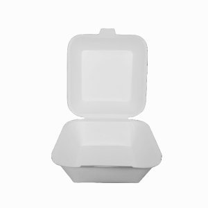 Speciaal ontworpen witte verpakkingen voor hamburgers van kraftmeel, waterdicht en voedselveilig voor sushi, koekjes en brood met een matte Latijns-Amerikaanse afwerking.