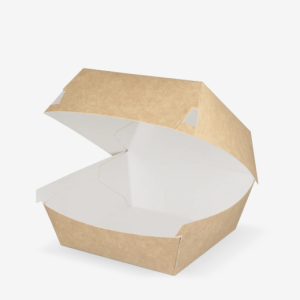Hamburgerbakje Middel kraft/wit BIO